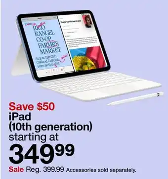 Target Ipad 10th generation) offer