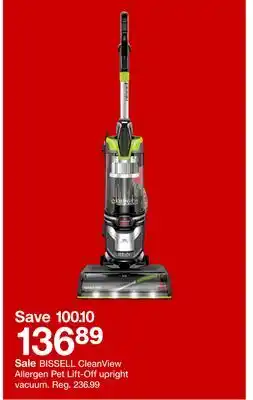 Target Bissell cleanview allergen pet lift-off upright vacuum offer