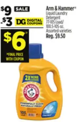 Dollar General Arm & hammer liquid laundry detergent offer