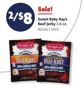 Family Dollar Sweet baby ray's beef jerky offer