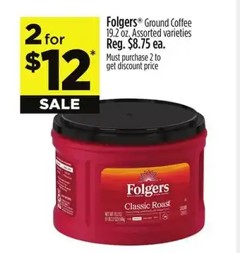 Dollar General Folgers ground coffee offer