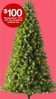 Target Wondershop 7.5-ft. led pre-lit alberta artificial tree offer