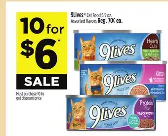 Dollar General 9lives cat food offer