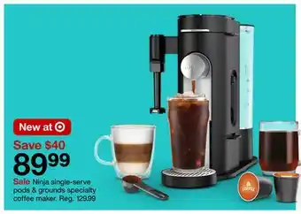 Target Ninja single-serve pods & grounds specialty coffee maker offer
