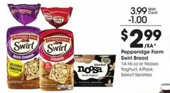 Kroger Pepperidge Farm Swirl Bread 14-16 oz offer