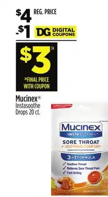 Dollar General Mucinex instasoothe drops offer