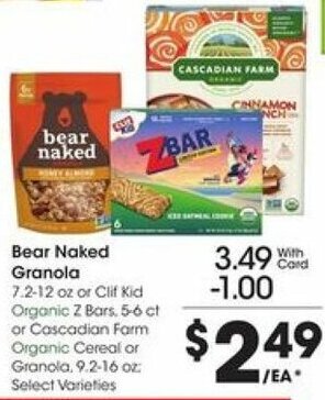 Kroger Bear Naked Granola offer
