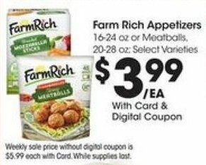 Kroger Farm Rich Appetizers offer