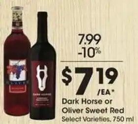 Kroger Dark Horse Or Oliver Sweet Red offer