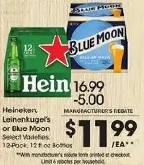 Kroger Heineken,Leinenkugel's Or Blue Moon offer