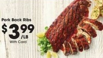 Kroger Pork Back Ribs offer