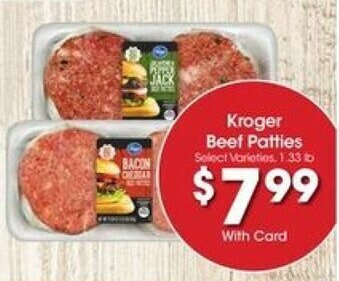 Kroger Kroger Beef Patties offer