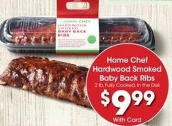 Kroger Home Chef Hardwood Smoked Baby Back Ribs offer