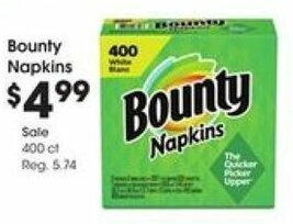 Kroger Bounty Napkins offer