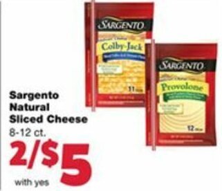 Family Fare Sargento Natural Sliced Cheese offer