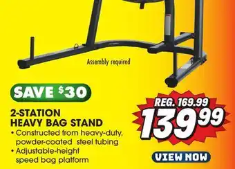 Big 5 Everlast dual-station heavy bag and speed bag stand offer