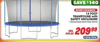 Big 5 Sportspower 14' trampoline with safety enclosure offer