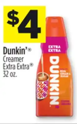 Dollar General Dunkin' creamer extra extra offer