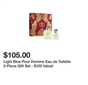Belk Light blue pour homme eau de toilette 2-piece gift set - $120 value! offer