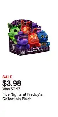 Game Stop Five nights at freddy's collectible plush offer