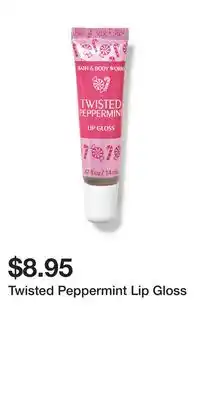 Bath & Body Works Twisted peppermint lip gloss offer