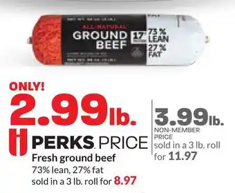 Hy-Vee Fresh ground beef offer