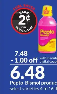 Hy-Vee Pepto-bismol products offer