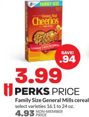 Hy-Vee Family size general mills cereal offer