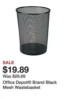 Office Depot Office depot brand black mesh wastebasket offer