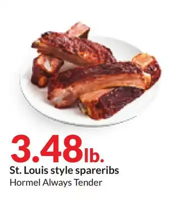 Hy-Vee St. louis style spareribs offer