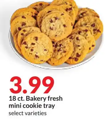 Hy-Vee 18 ct. bakery fresh mini cookie tray offer