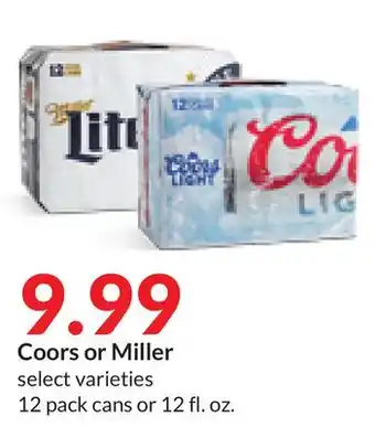 Hy-Vee Coors or miller offer