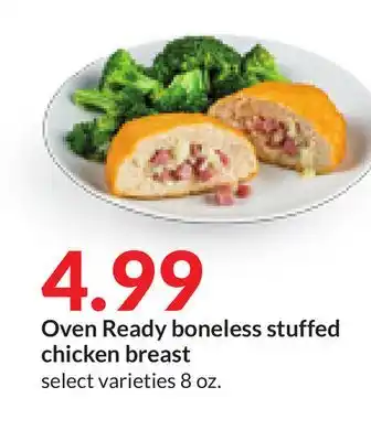 Hy-Vee Oven ready boneless stuffed chicken breast offer