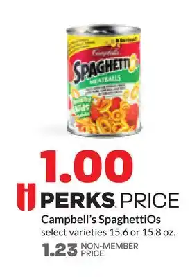 Hy-Vee Campbell's spaghettios offer
