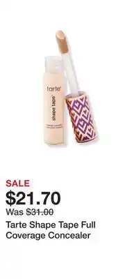 Ulta Beauty Tarte shape tape full coverage concealer offer
