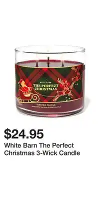 Bath & Body Works White barn the perfect christmas 3-wick candle offer