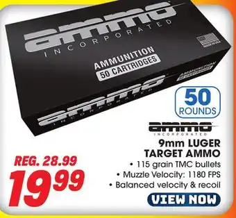 Big 5 Ammo, inc. 9mm luger target ammo offer