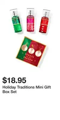 Bath & Body Works Holiday traditions mini gift box set offer