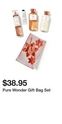 Bath & Body Works Pure wonder gift bag set offer