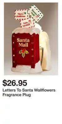 Bath & Body Works Letters to santa wallflowers fragrance plug offer