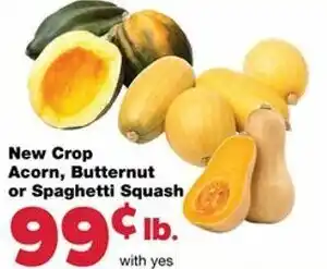 Family Fare New Crop Acorn, Butternut Or Spaghetti Squash offer