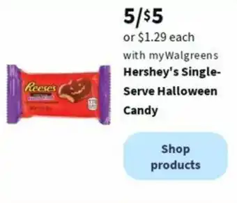 Walgreens Hershey's Single-Serve Halloween Candy offer
