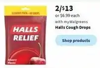 Walgreens Halls Cough Drops offer