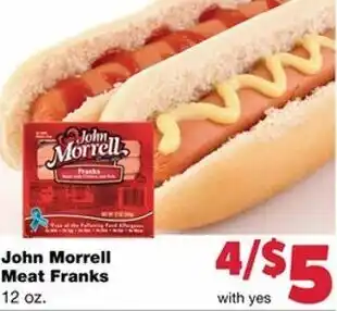 Family Fare John Morrell Meat Franks 12 oz offer