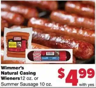 Family Fare Wimmer's Natural Casing Wieners offer