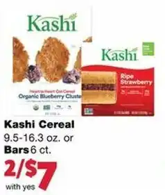 Family Fare Kashi Cereal Or Bars offer