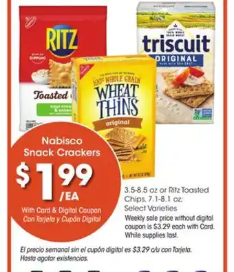 Ralphs Nabisco snack crackers offer