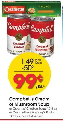 Ralphs Campbell's cream of mushroom soup offer