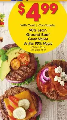 Ralphs 90% lean ground beef offer