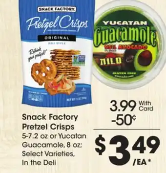Ralphs Snack factory pretzel crisps offer